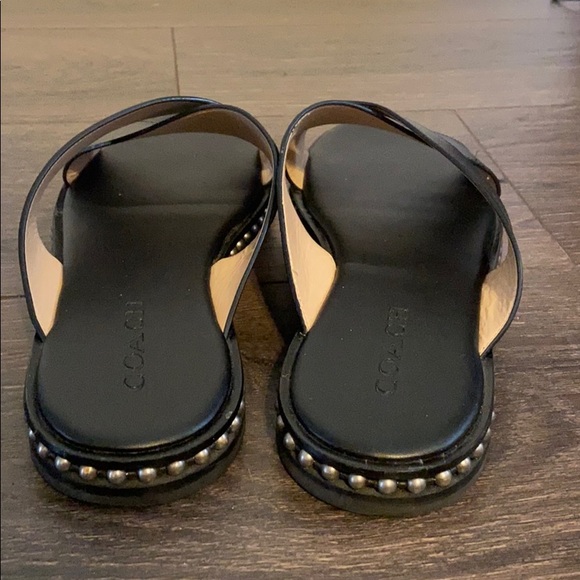 Coach Black Studded slide sandals - Picture 5 of 5
